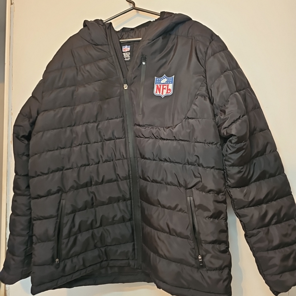 NFL Black Puffer Jacket